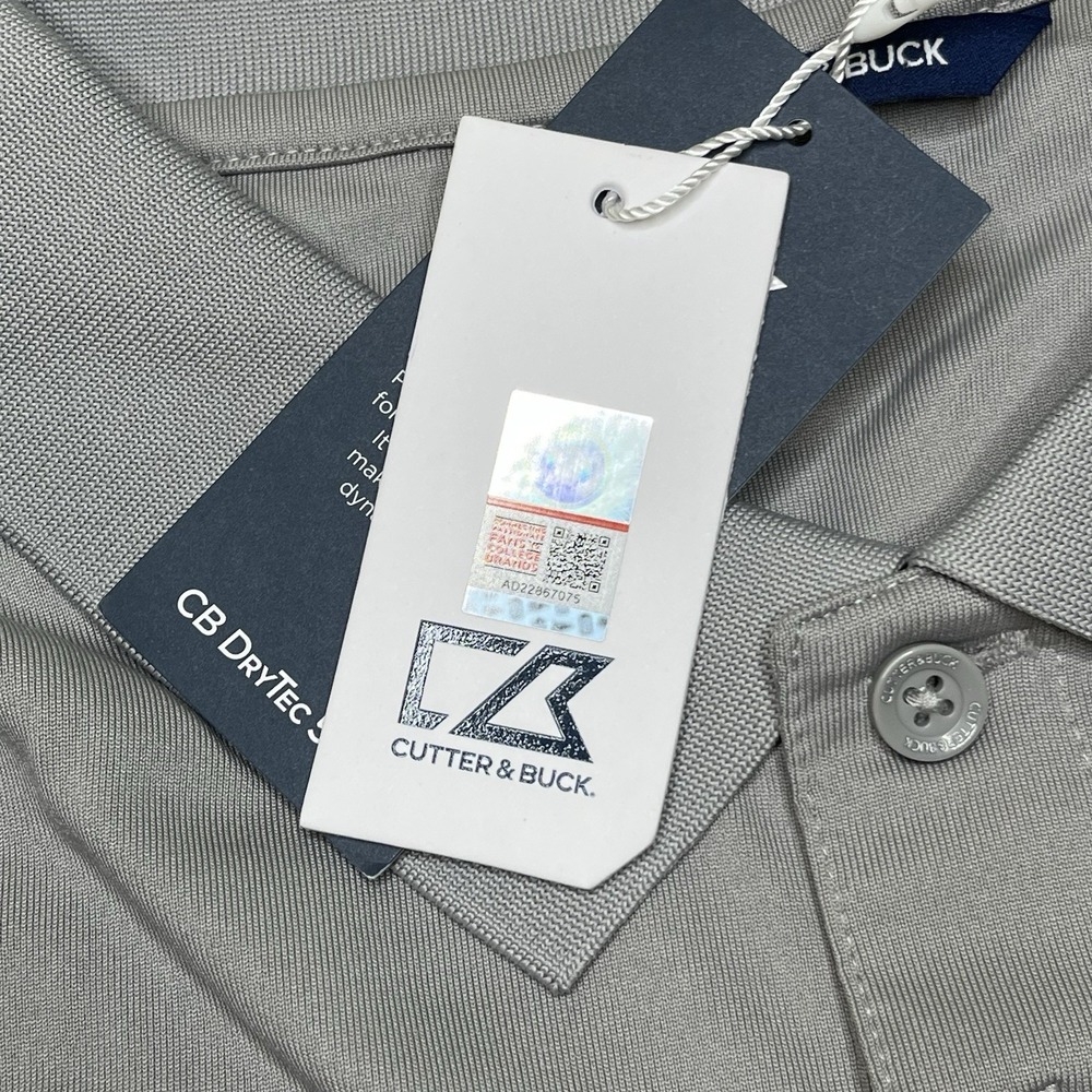 Cutter And Buck Polo Stretch Shirt Logo Embroidery Gray Men Size XXL NEW - Picture 11 of 14
